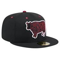 Casquette ajustée 59FIFTY noire Round Rock Express Theme Night Briskets New Era pour hommes