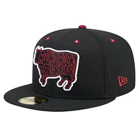 Casquette ajustée 59FIFTY noire Round Rock Express Theme Night Briskets New Era pour hommes