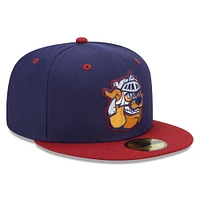 Men's New Era Navy/Red Round Rock Express Marvel x Minor League 59FIFTY Fitted Hat