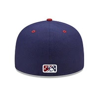 Men's New Era Navy/Red Round Rock Express Marvel x Minor League 59FIFTY Fitted Hat