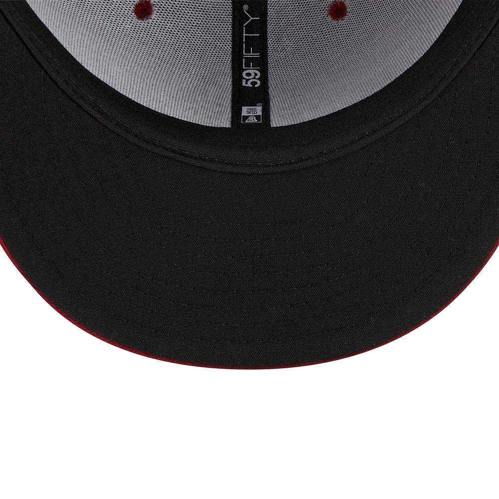 Men's New Era Navy/Red Round Rock Express Marvel x Minor League 59FIFTY Fitted Hat