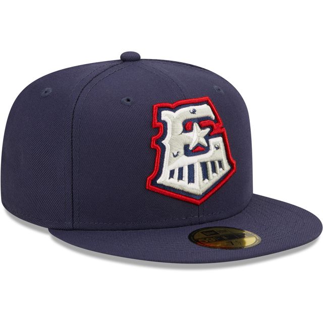 Casquette ajustée pour homme Round Rock Express Authentic Collection Team Home 59FIFTY New Era bleu marine