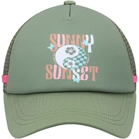 Women's Roxy Green Dig This Trucker Snapback Hat