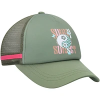 Women's Roxy Green Dig This Trucker Snapback Hat