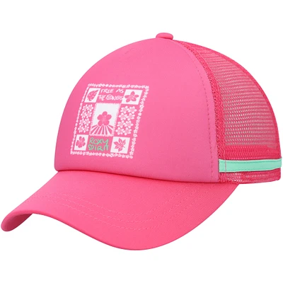 Women's Roxy Pink Dig This Trucker Snapback Hat