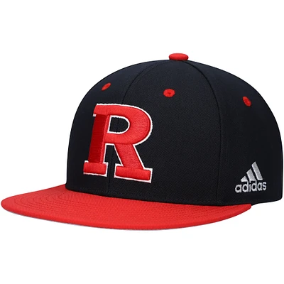 Casquette ajustée de baseball adidas Rutgers Scarlet Knights pour homme, noire