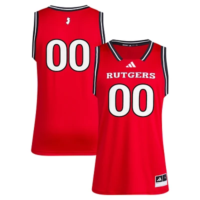 Maillot réplique adidas #00 Scarlet Rutgers Knights Swingman pour homme