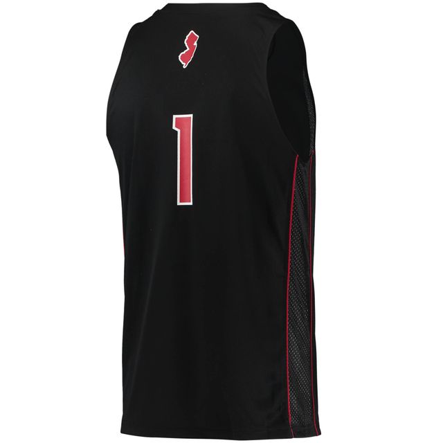 Maillot de basketball adidas #1 Rutgers Scarlet Knights Swingman pour homme, noir