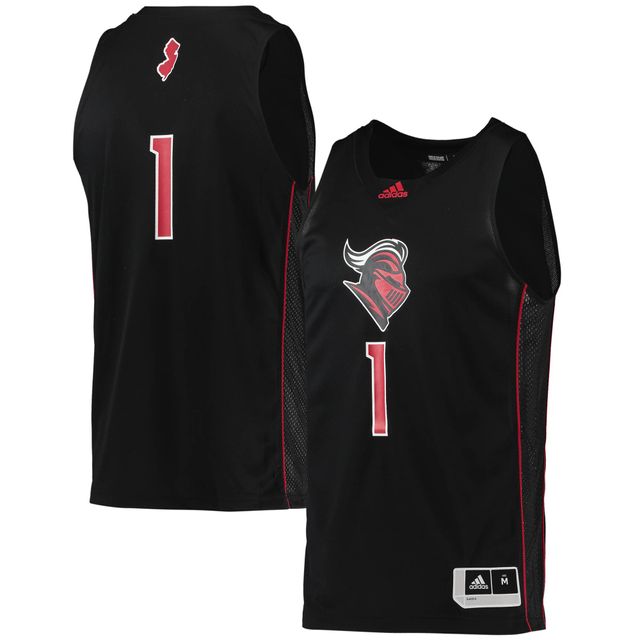 Maillot de basketball adidas #1 Rutgers Scarlet Knights Swingman pour homme, noir
