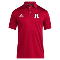 Men's adidas Scarlet Rutgers Knights 2024 Coaches AEROREADY Polo
