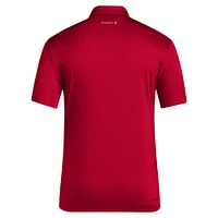 Men's adidas Scarlet Rutgers Knights 2024 Coaches AEROREADY Polo
