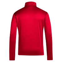 Men's adidas Scarlet Rutgers Knights 2024 Coaches Sideline Quarter-Zip Top