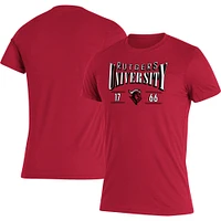T-shirt à trois mélanges Adidas Scarlet Rutgers Knights le long de l'ombre pour homme