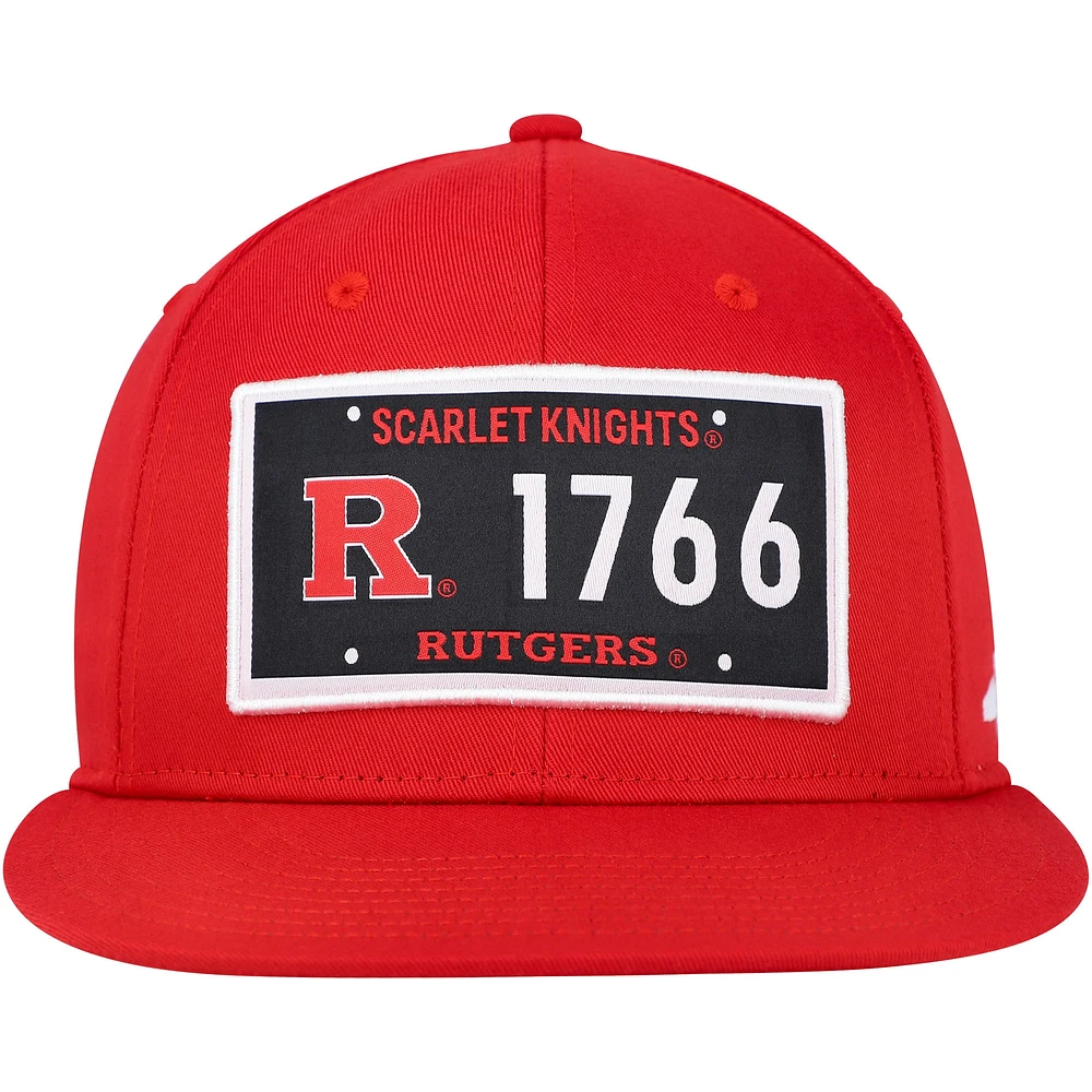 Men's adidas  Scarlet Rutgers Scarlet Knights Established Snapback Hat