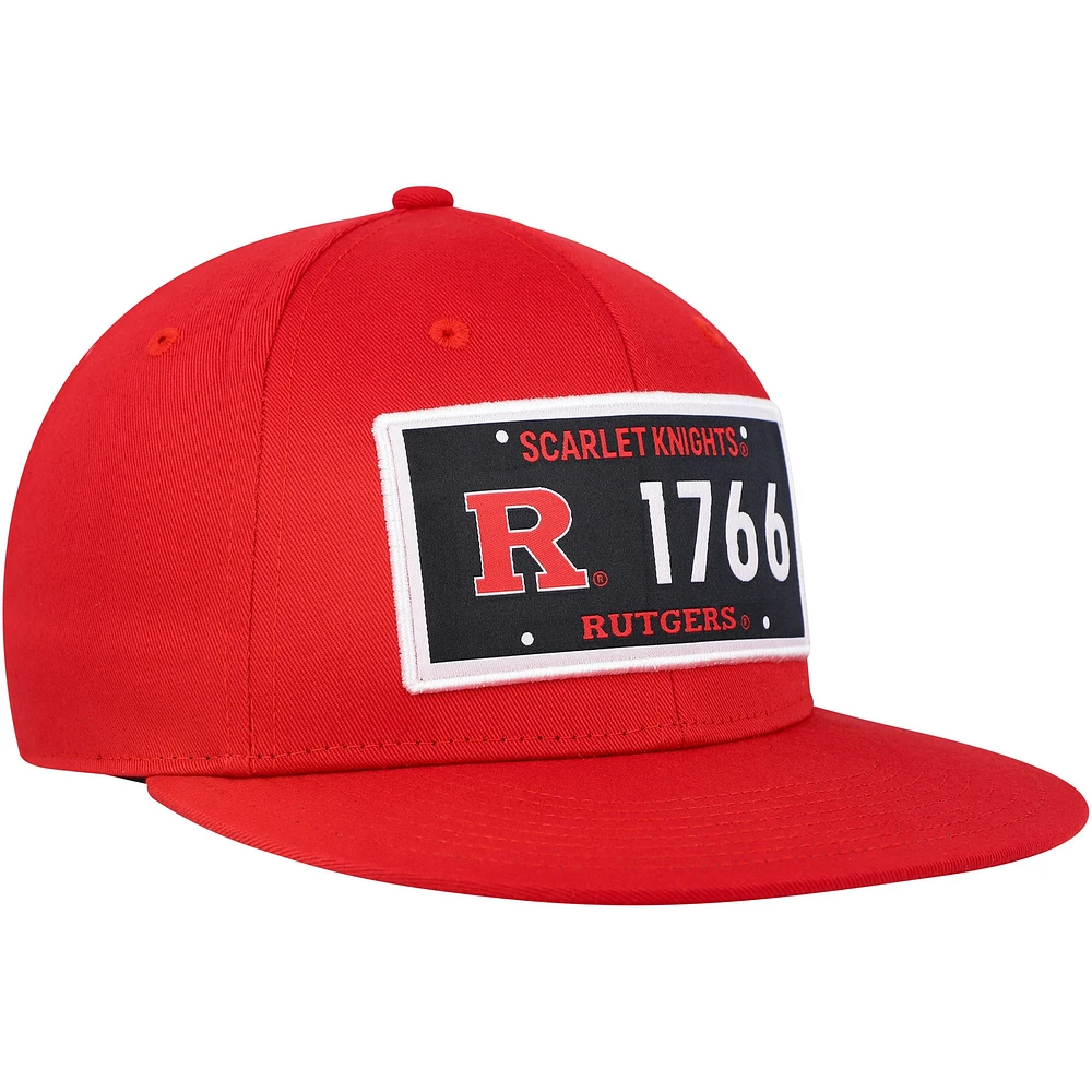 Men's adidas  Scarlet Rutgers Scarlet Knights Established Snapback Hat
