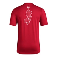 Men's adidas Scarlet Rutgers Knights Honor & Support Pre-Game T-Shirt