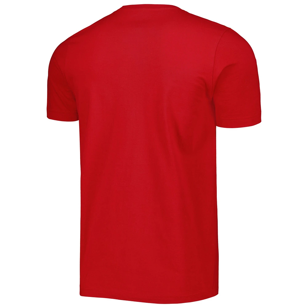 T-shirt adidas Scarlet Rutgers Knights Locker Lines Baseball Fresh pour hommes