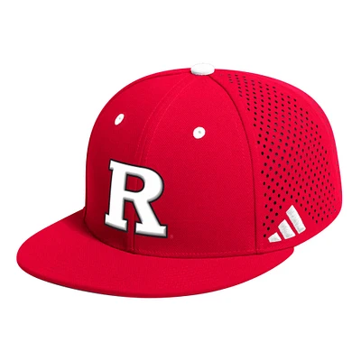 Men's adidas Scarlet Rutgers Knights On-Field Baseball Fitted Hat