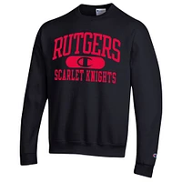 Men's Champion Black Rutgers Scarlet Knights Arch Pill Sweatshirt