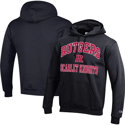 Sweat à capuche Champion Rutgers Scarlet Knights High Motor pour homme, noir