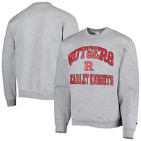 Sweat-shirt Champion Heather Grey Rutgers Scarlet Knights High Motor pour homme