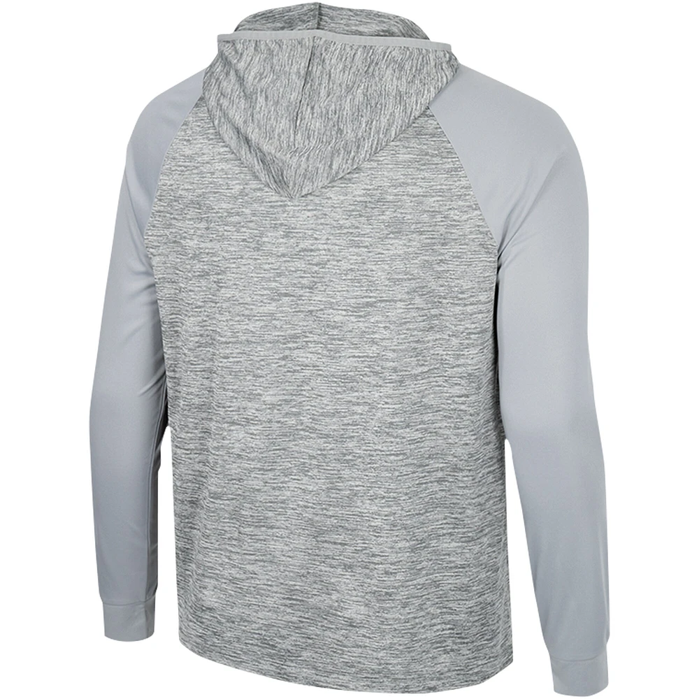 Haut à capuche Cybernetic Raglan quart de zip Rutgers Scarlet Knights pour hommes, gris Colosseum