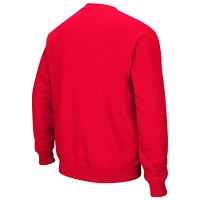 Men's Colosseum Scarlet Rutgers Knights Arch & Logo Crew Neck Sweatshirt