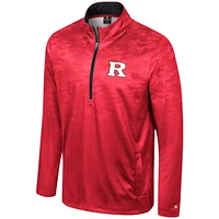 Men's Colosseum  Scarlet Rutgers Knights The Machine Half-Zip Jacket