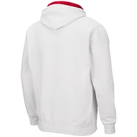 Men's Colosseum White Rutgers Scarlet Knights Arch & Logo 3.0 Full-Zip Hoodie