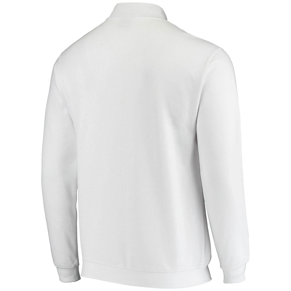Men's Colosseum White Rutgers Scarlet Knights Tortugas Logo Quarter-Zip Jacket