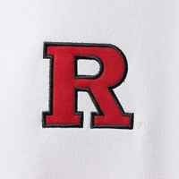 Men's Colosseum White Rutgers Scarlet Knights Tortugas Logo Quarter-Zip Jacket