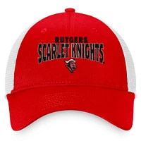 Men's Top of the World Scarlet/White Rutgers Scarlet Knights Breakout Trucker Snapback Hat