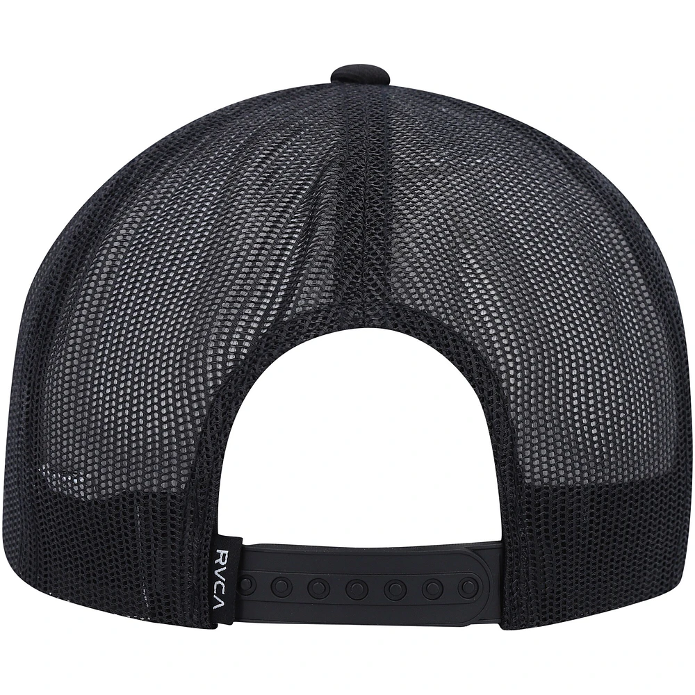 Men's RVCA Black Horton Teeth Trucker Snapback Hat