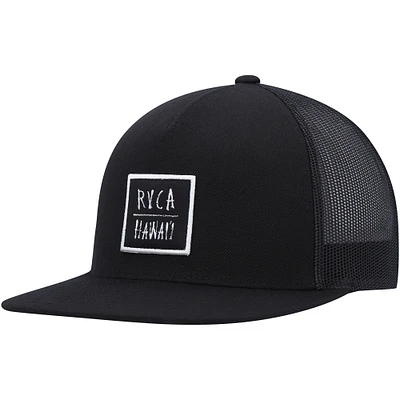 Men's RVCA Black Horton Teeth Trucker Snapback Hat