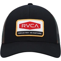 Men's RVCA Black Mission Trucker Snapback Hat