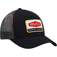 Men's RVCA Black Mission Trucker Snapback Hat