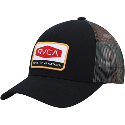 Men's RVCA Black Mission Trucker Snapback Hat