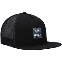 Men's RVCA Black VA ATW Print Trucker - Snapback Hat