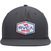 Men's RVCA Charcoal Layover Snapback Hat