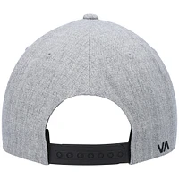 Men's RVCA Heathered Gray/Black Twill II Snapback Hat