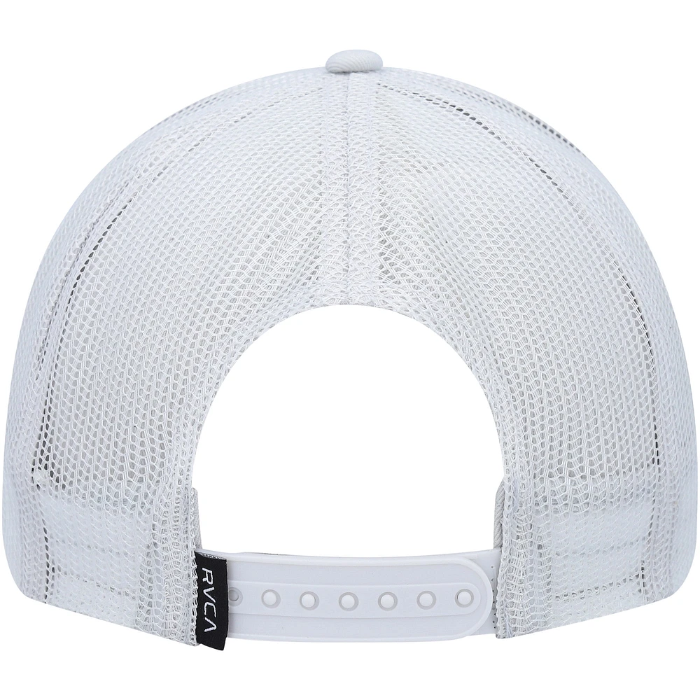 Women's RVCA Gray Wish You Were Here Foam Trucker Snapback Hat