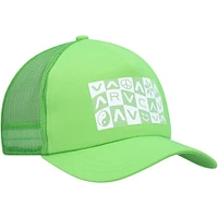 Women's RVCA Green Checker Trucker Snapback Hat