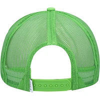 Women's RVCA Green Checker Trucker Snapback Hat