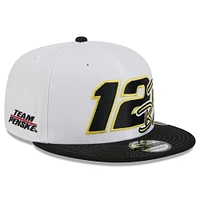 Casquette à visière plate New Era blanche/noire Ryan Blaney 9FIFTY pour homme