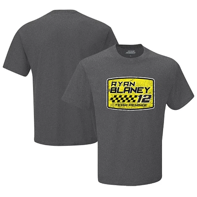 T-shirt vintage Ryan Blaney de l'équipe Penske pour homme, couleur charbon chiné