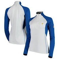 Women's RLX White 2018 Ryder Cup Trophy Collection Raglan Half-Zip Pullover Jacket