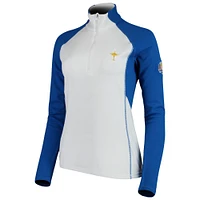 Women's RLX White 2018 Ryder Cup Trophy Collection Raglan Half-Zip Pullover Jacket