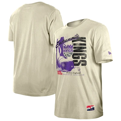 T-shirt vintage à imprimé vieilli Sacramento Kings de New Era pour homme