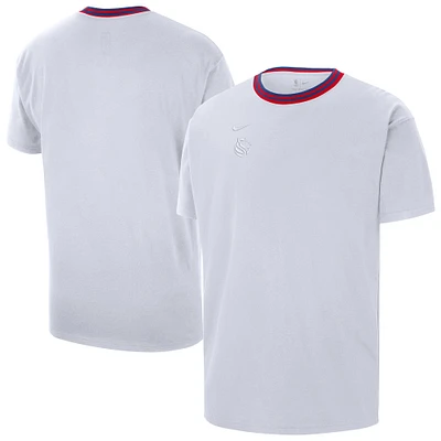 T-shirt Nike blanc pour homme Sacramento Kings City Edition Courtside Premium