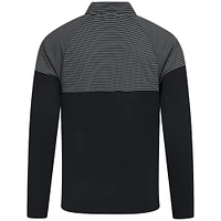 Men's Levelwear Black Sacramento Kings Classic Stripes Quarter-Zip Top